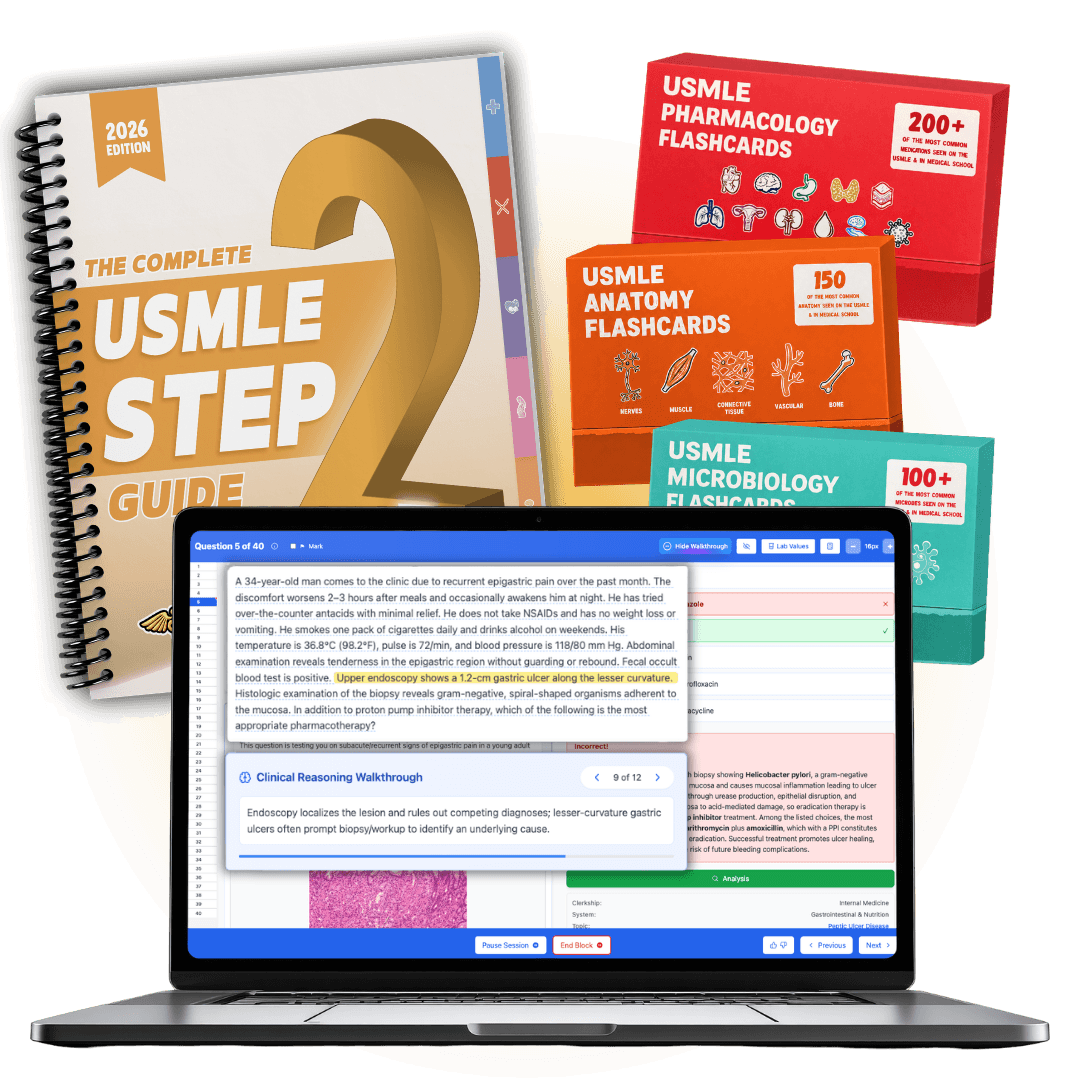 Complete Step 2 Package — guide, flashcards & QBank