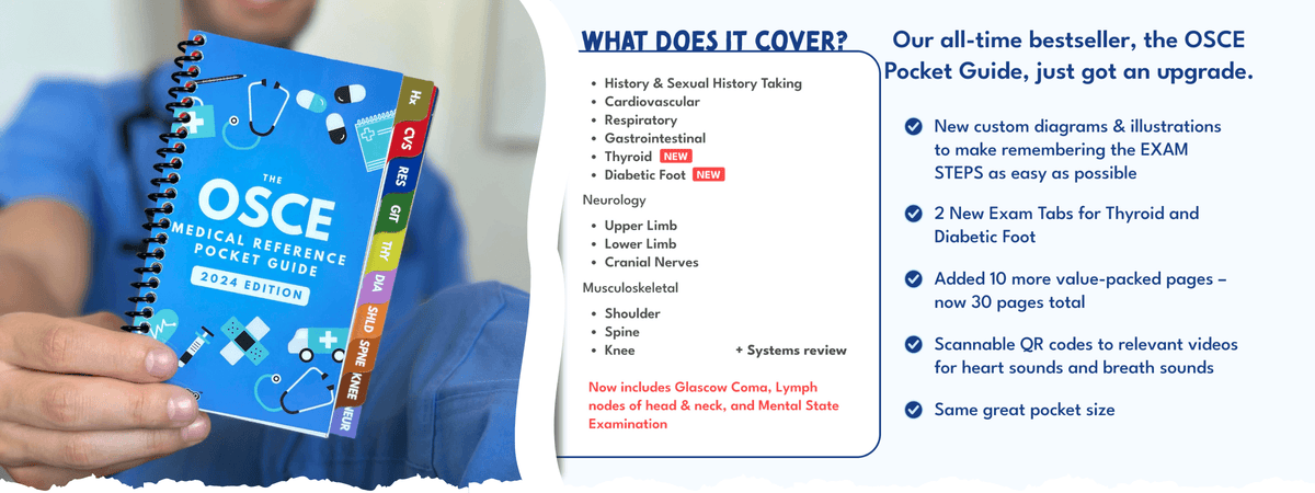 Osce Card OSCE Pocket Guide – MedSchoolBro